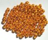 100 6mm Transparent Topaz Glass Heart Beads